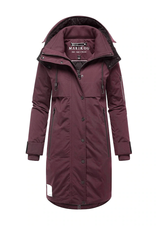 Marikoo Winterjacke »Anoukaa« langer Parka mit abnehmbarer Kapuze