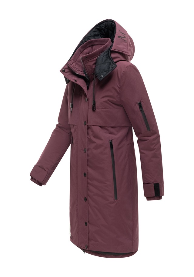 Marikoo Winterjacke »Anoukaa« langer Parka mit abnehmbarer Kapuze