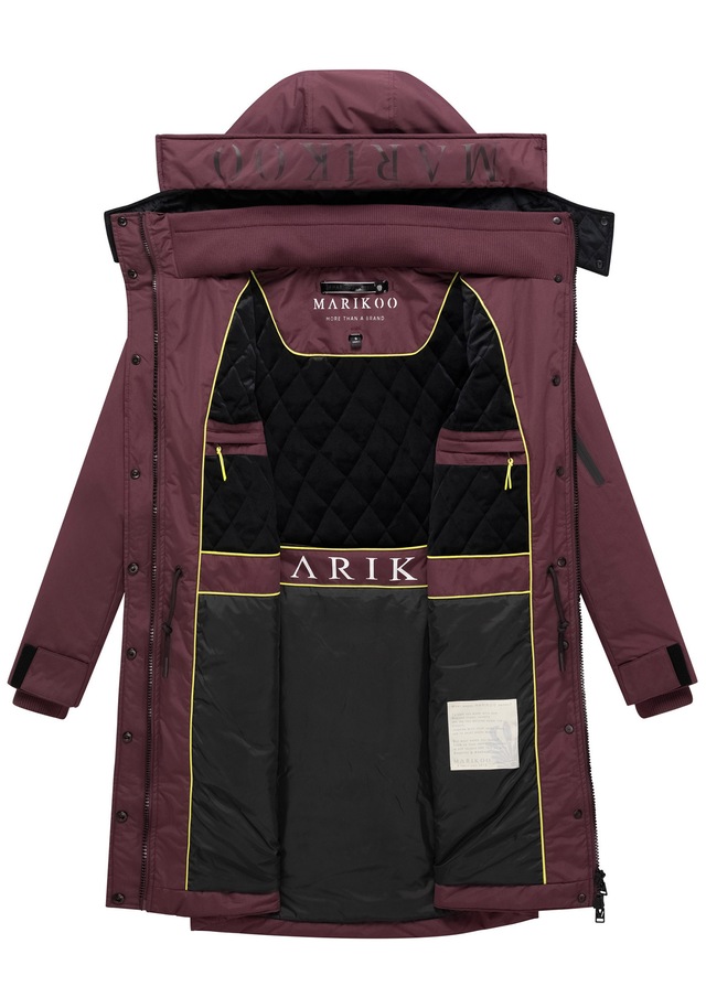 Marikoo Winterjacke »Anoukaa« langer Parka mit abnehmbarer Kapuze