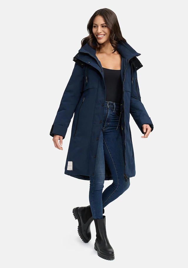 Marikoo Winterjacke »Anoukaa« langer Parka mit abnehmbarer Kapuze