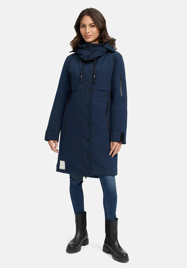 Marikoo Winterjacke »Anoukaa« langer Parka mit abnehmbarer Kapuze