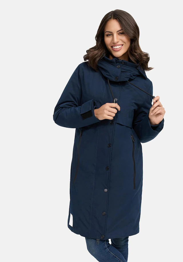 Marikoo Winterjacke »Anoukaa« langer Parka mit abnehmbarer Kapuze