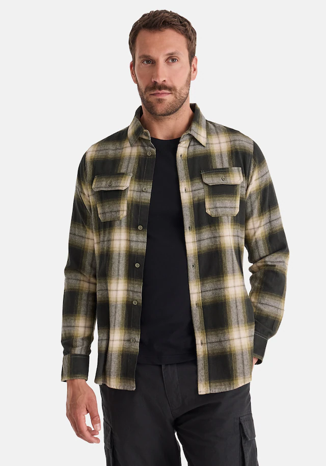 HERO by John Medoox Flanellhemd »HARRY Karohemd« Regular Fit Casual Funktionsmaterial für Herren