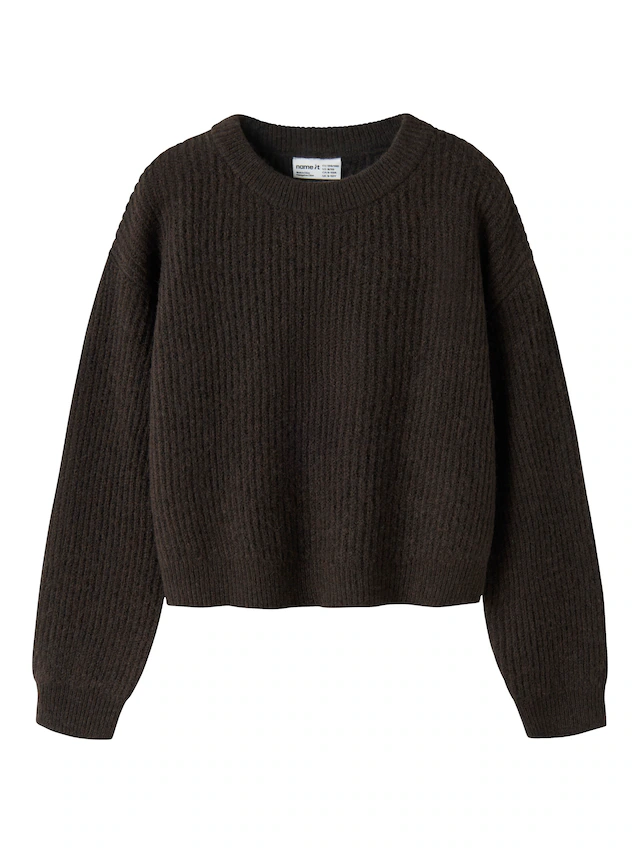 Name It Strickpullover »NKFHOLLY LS BOXY SHORT KNIT NOOS«