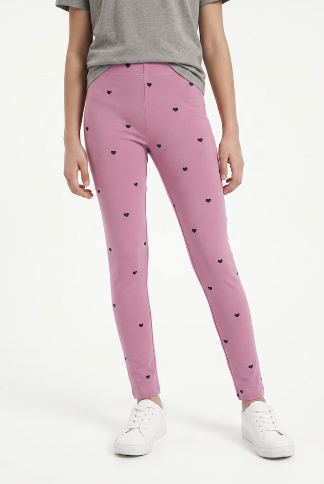Name It Leggings »NKFDAVINA AOP SWE LEGGING BRU NOOS« mit Stretch, regular fit, angeraute Innenseite