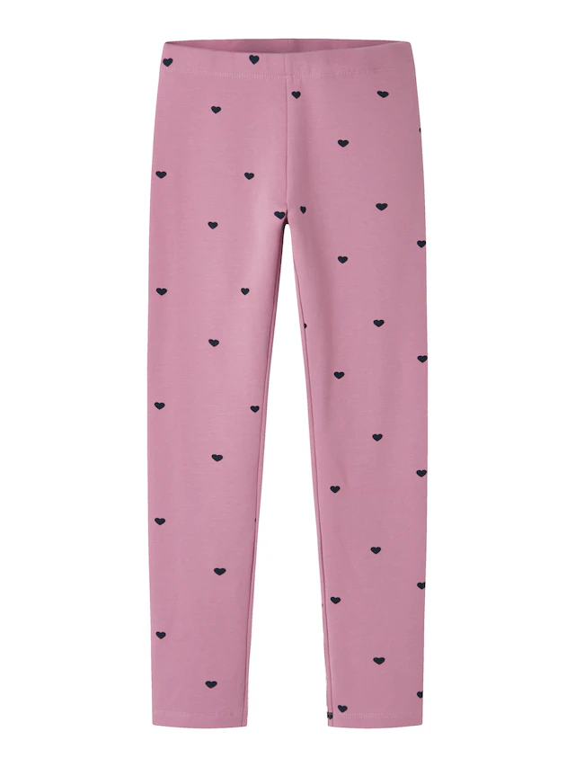 Name It Leggings »NKFDAVINA AOP SWE LEGGING BRU NOOS« mit Stretch, regular fit, angeraute Innenseite