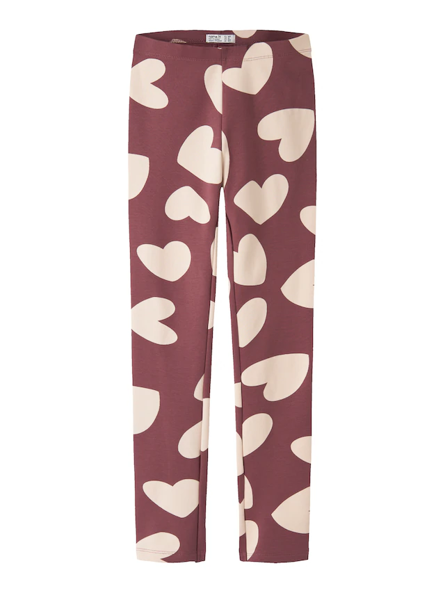 Name It Leggings »NKFDAVINA AOP SWE LEGGING BRU NOOS« mit Stretch, regular fit, angeraute Innenseite