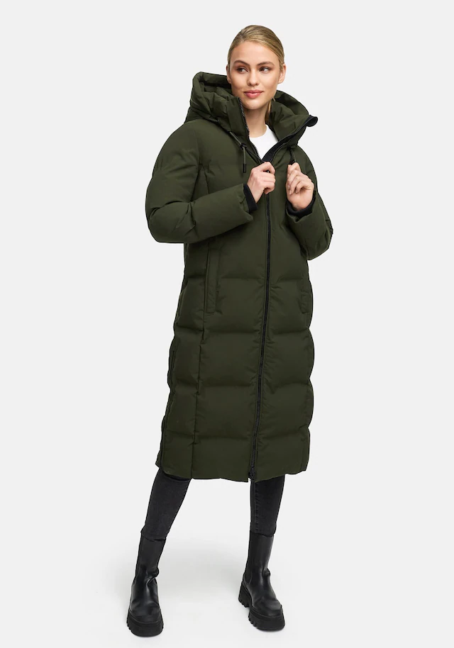 Marikoo Winterjacke »Tikoraa« mit extra langem Schnitt und hohem Kragen