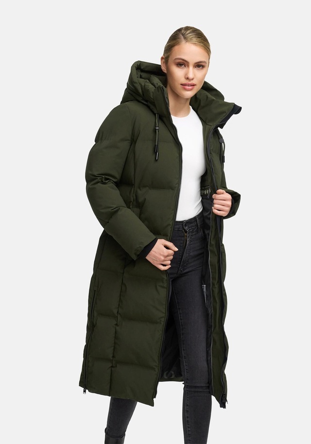 Marikoo Winterjacke »Tikoraa« mit extra langem Schnitt und hohem Kragen