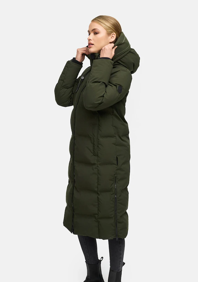 Marikoo Winterjacke »Tikoraa« mit extra langem Schnitt und hohem Kragen