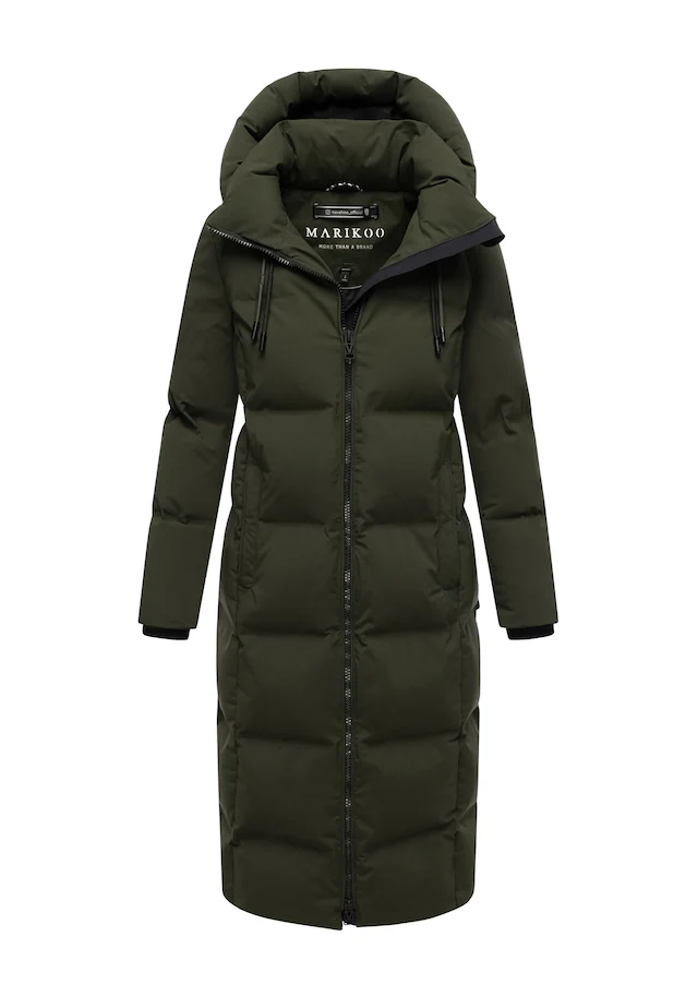 Marikoo Winterjacke »Tikoraa« mit extra langem Schnitt und hohem Kragen