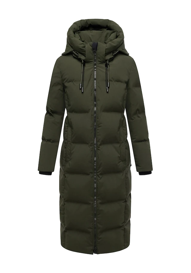Marikoo Winterjacke »Tikoraa« mit extra langem Schnitt und hohem Kragen