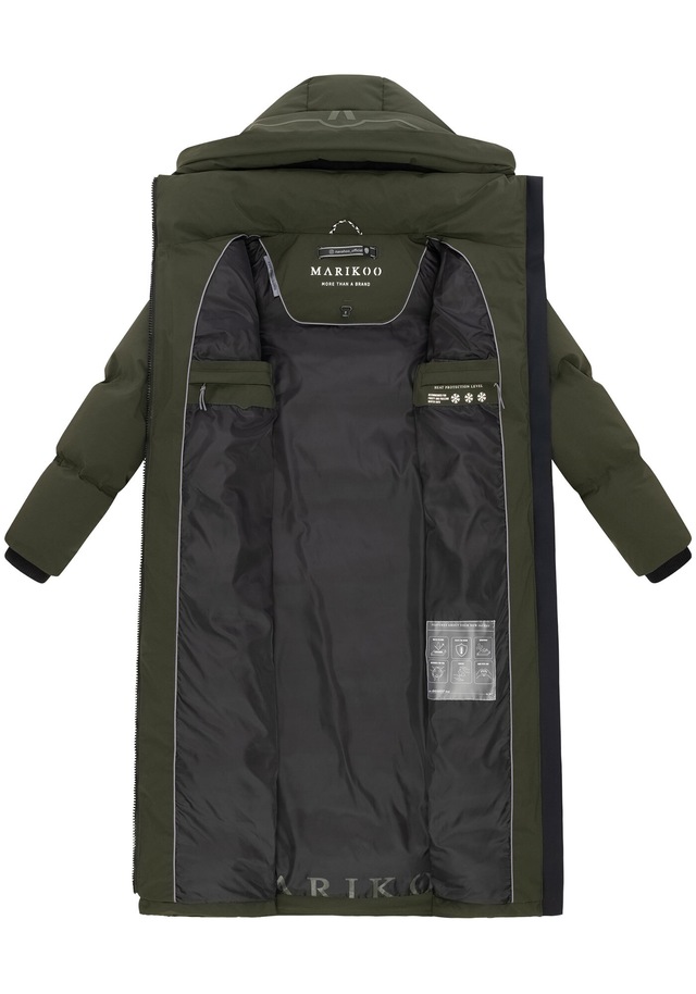 Marikoo Winterjacke »Tikoraa« mit extra langem Schnitt und hohem Kragen