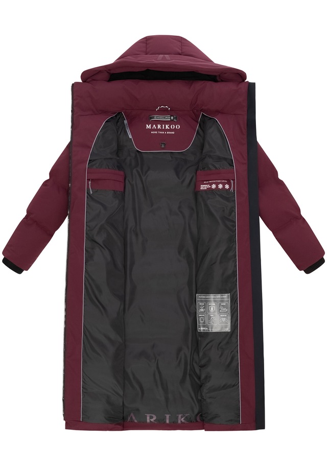 Marikoo Winterjacke »Tikoraa« mit extra langem Schnitt und hohem Kragen