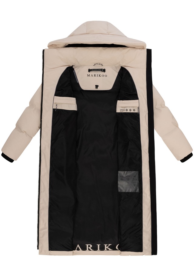 Marikoo Winterjacke »Tikoraa« mit extra langem Schnitt und hohem Kragen