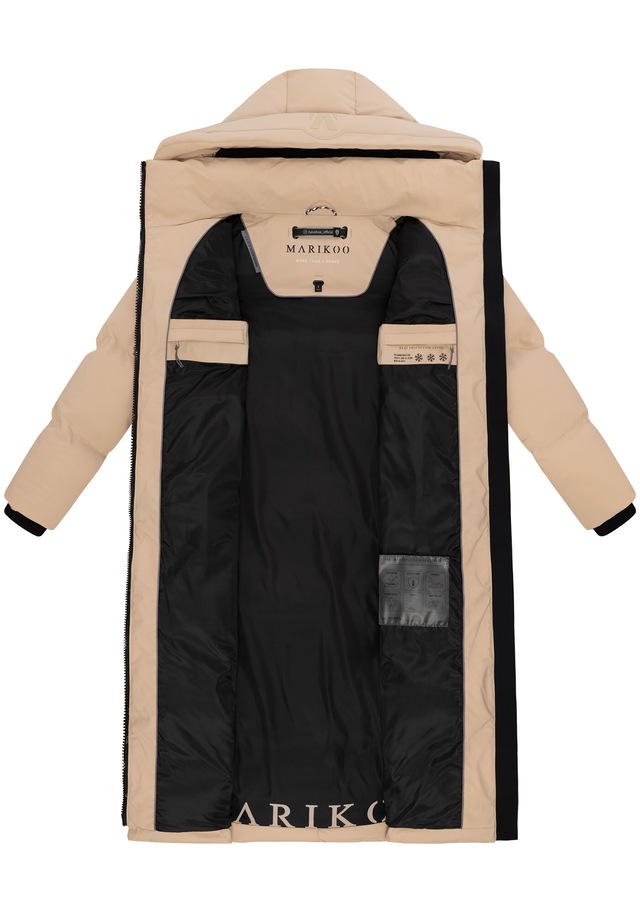 Marikoo Winterjacke »Tikoraa« mit extra langem Schnitt und hohem Kragen