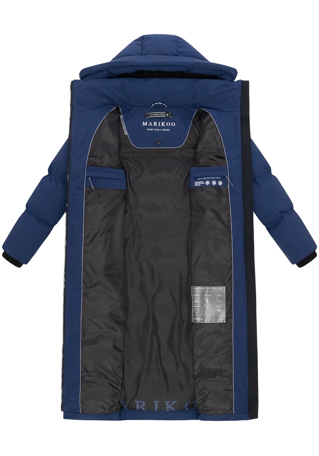 Marikoo Winterjacke »Tikoraa« mit extra langem Schnitt und hohem Kragen