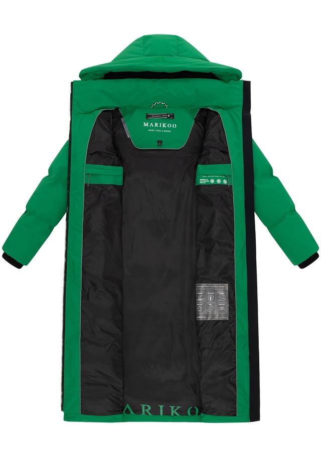 Marikoo Winterjacke »Tikoraa« mit extra langem Schnitt und hohem Kragen