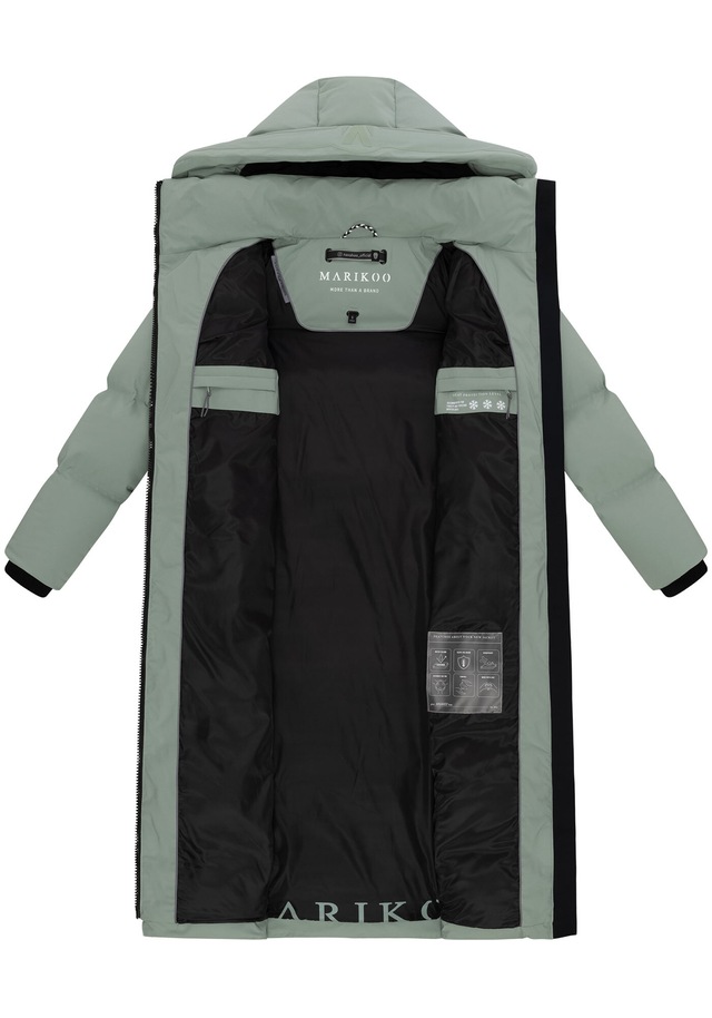 Marikoo Winterjacke »Tikoraa« mit extra langem Schnitt und hohem Kragen