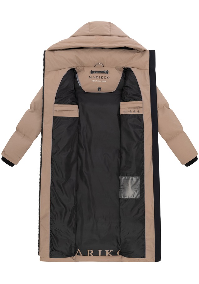 Marikoo Winterjacke »Tikoraa« mit extra langem Schnitt und hohem Kragen
