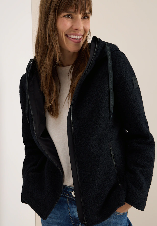 Cecil Fellimitatjacke mit Kapuze mit Kapuze mit Tunnelzugband