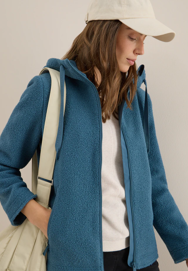 Cecil Fellimitatjacke mit Kapuze mit Kapuze mit Tunnelzugband