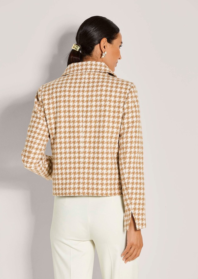MADELEINE Jackenblazer »Blazer Leicht gefütterter Hahnentritt-Blazer in verkürzter Form« Hahnentritt Muste