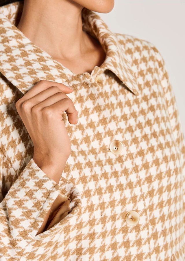 MADELEINE Jackenblazer »Blazer Leicht gefütterter Hahnentritt-Blazer in verkürzter Form« Hahnentritt Muste