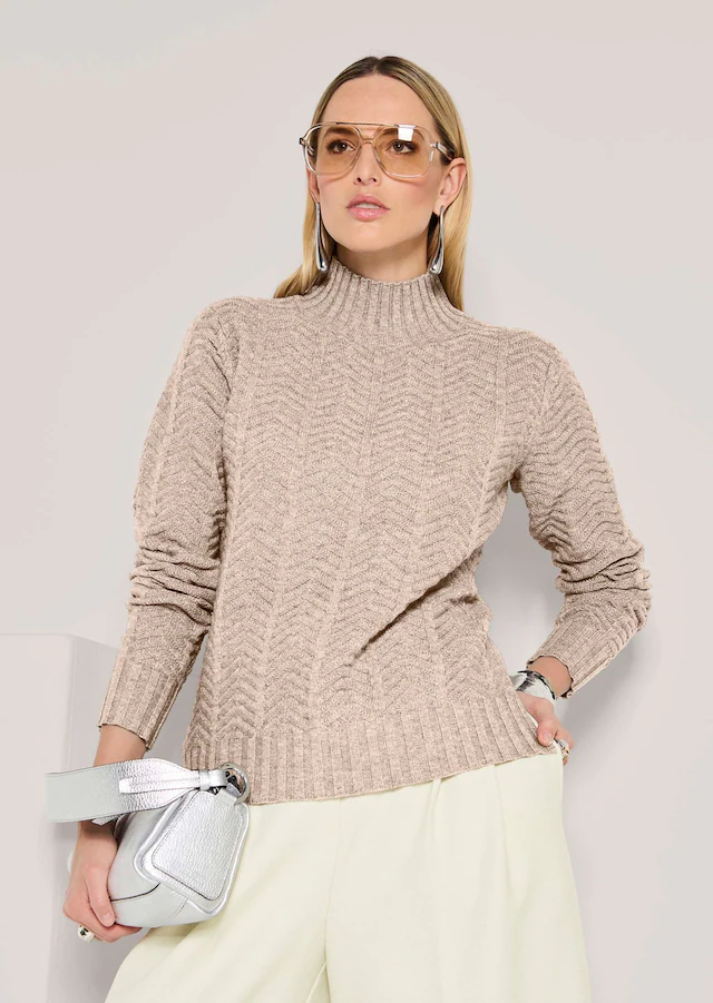 MADELEINE Longpullover »Pullover Pullover« vorne Allover-Jacquard