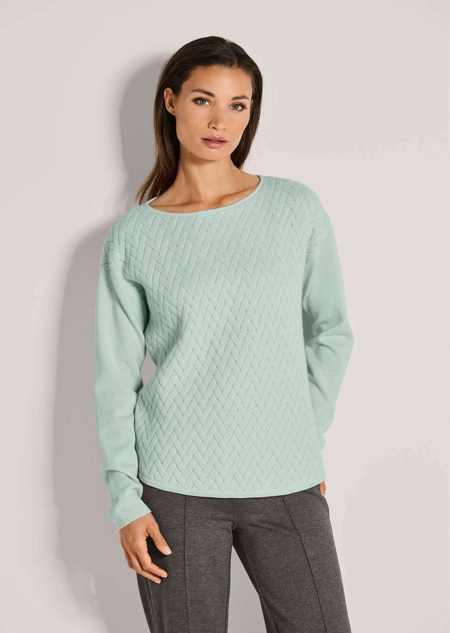 MADELEINE Longpullover »Pullover Pullover« vorne Allover-Jacquard
