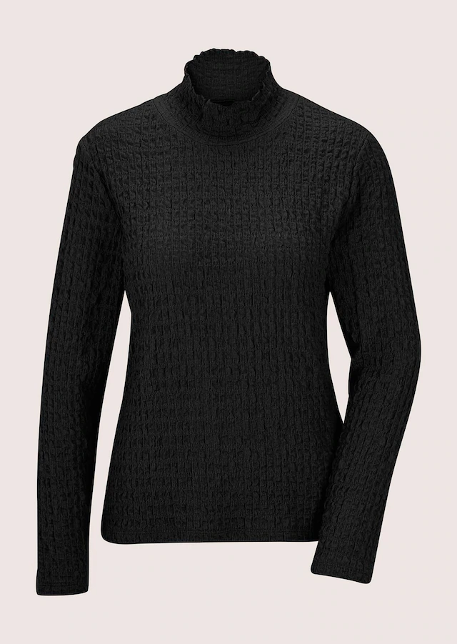 MADELEINE Langarmshirt »Jerseybluse Elegantes Oberteil mit Stehkragen«