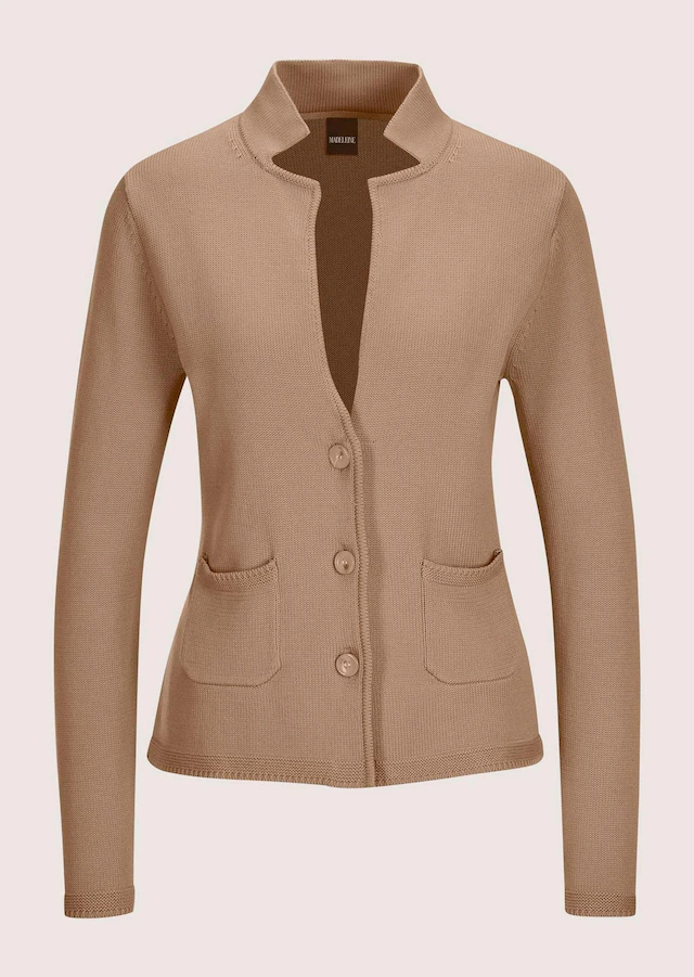MADELEINE Strickjacke »Strickblazer Eleganter Blazer mit feinem Glattstrick« Hautsympathische Baumwolle