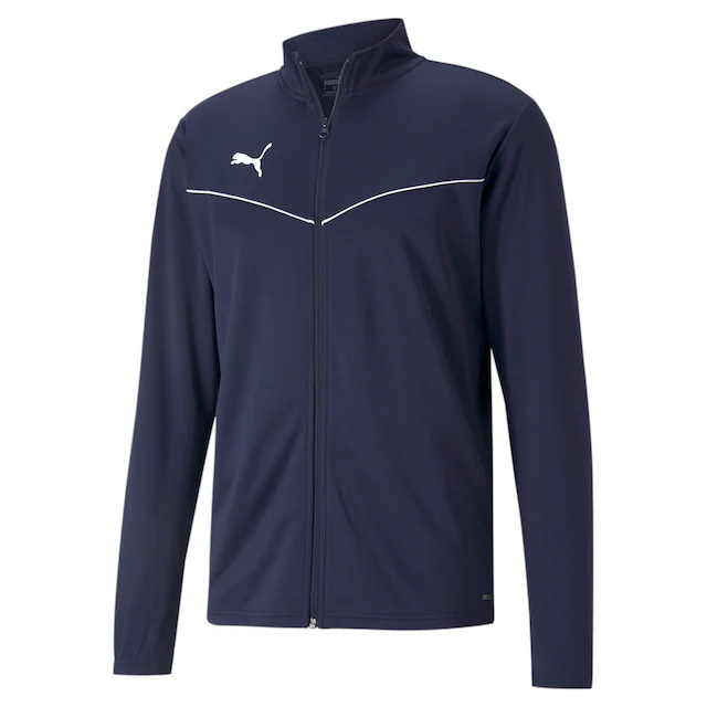 PUMA Trainingsjacke »TEAMRISE TRAINING POLY JACKET« ohne Kapuze sportlicher Stil mit kontrastfarbener Paspelierung