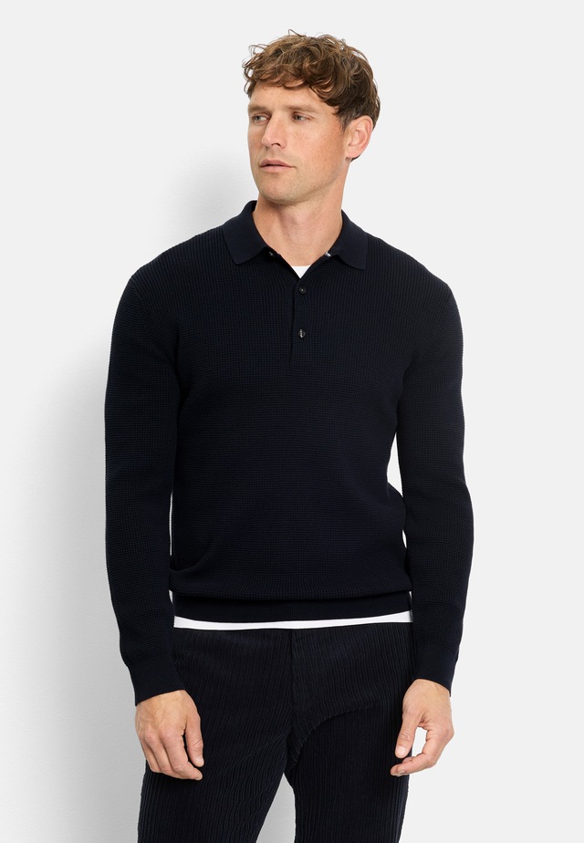 OLYMP Langarm-Poloshirt »OLYMP Casual Strick, Polo langarm«