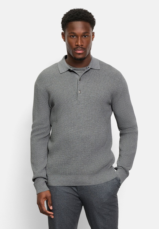 OLYMP Langarm-Poloshirt »OLYMP Casual Strick, Polo langarm«