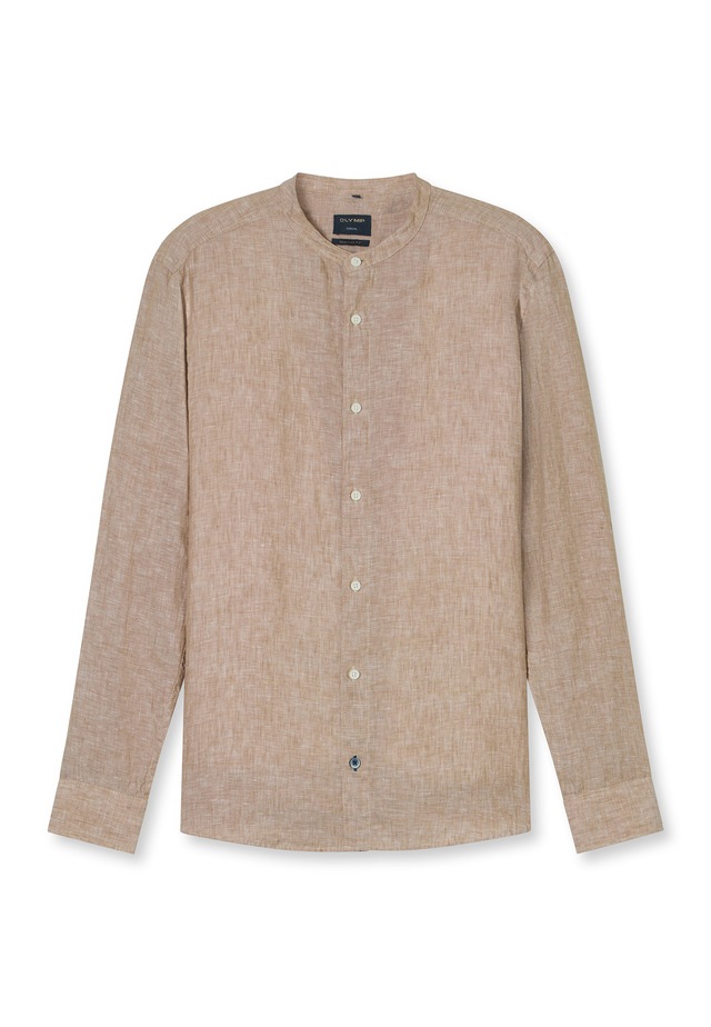 OLYMP Langarmhemd »OLYMP Casual, Regular Fit, Stehkragen«
