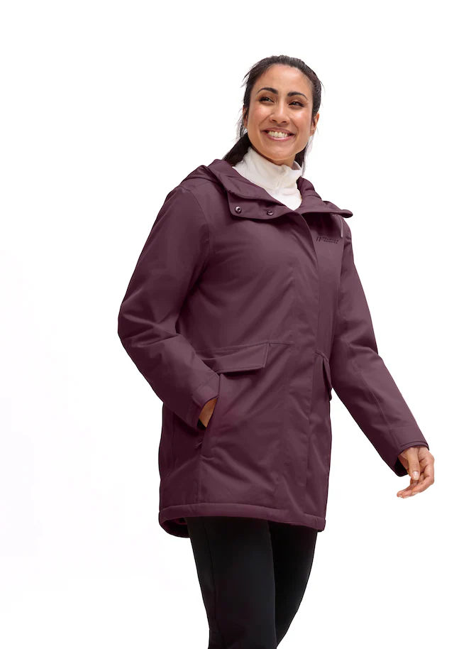Maier Sports Winterjacke »Lisbon Coat« Damen Wintermantel, wattierte Regenjacke, wasserdicht + atmungsaktiv