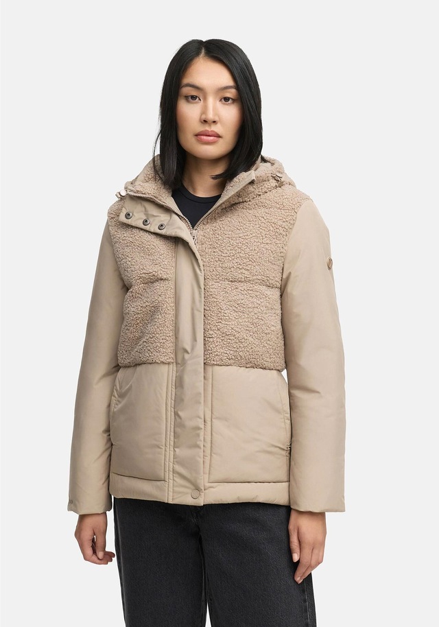 Marikoo Winterjacke »Sheeta« Kombination aus Teddyfleece und glattem Material