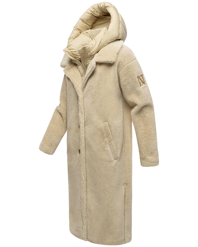 Navahoo Wintermantel »Teddyzauber 14« Plüschmantel aus Teddyfleece mit abnehmbarem Krageneinsatz