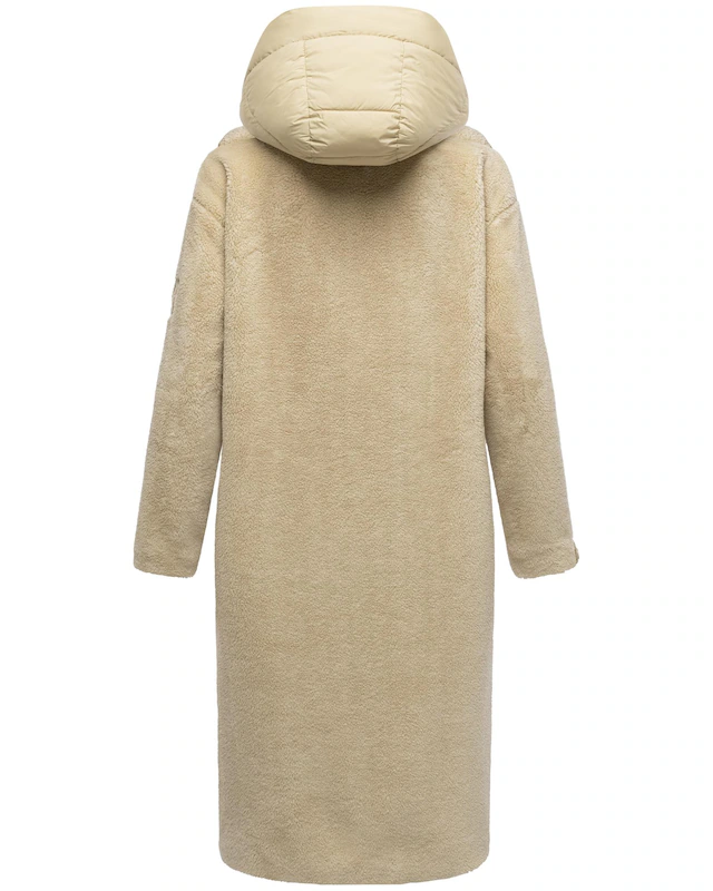 Navahoo Wintermantel »Teddyzauber 14« Plüschmantel aus Teddyfleece mit abnehmbarem Krageneinsatz