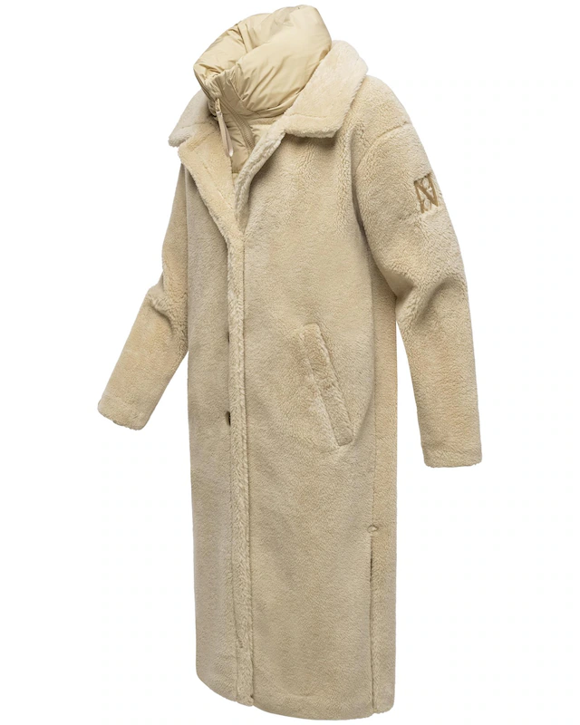 Navahoo Wintermantel »Teddyzauber 14« Plüschmantel aus Teddyfleece mit abnehmbarem Krageneinsatz
