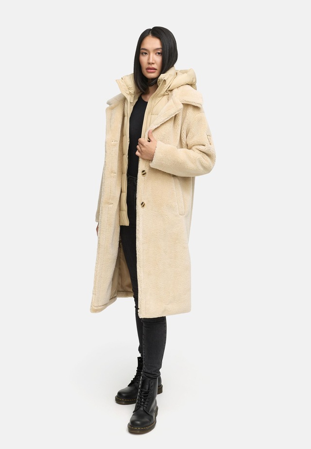 Navahoo Wintermantel »Teddyzauber 14« Plüschmantel aus Teddyfleece mit abnehmbarem Krageneinsatz