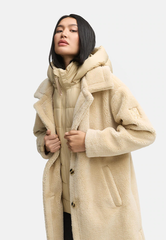 Navahoo Wintermantel »Teddyzauber 14« Plüschmantel aus Teddyfleece mit abnehmbarem Krageneinsatz
