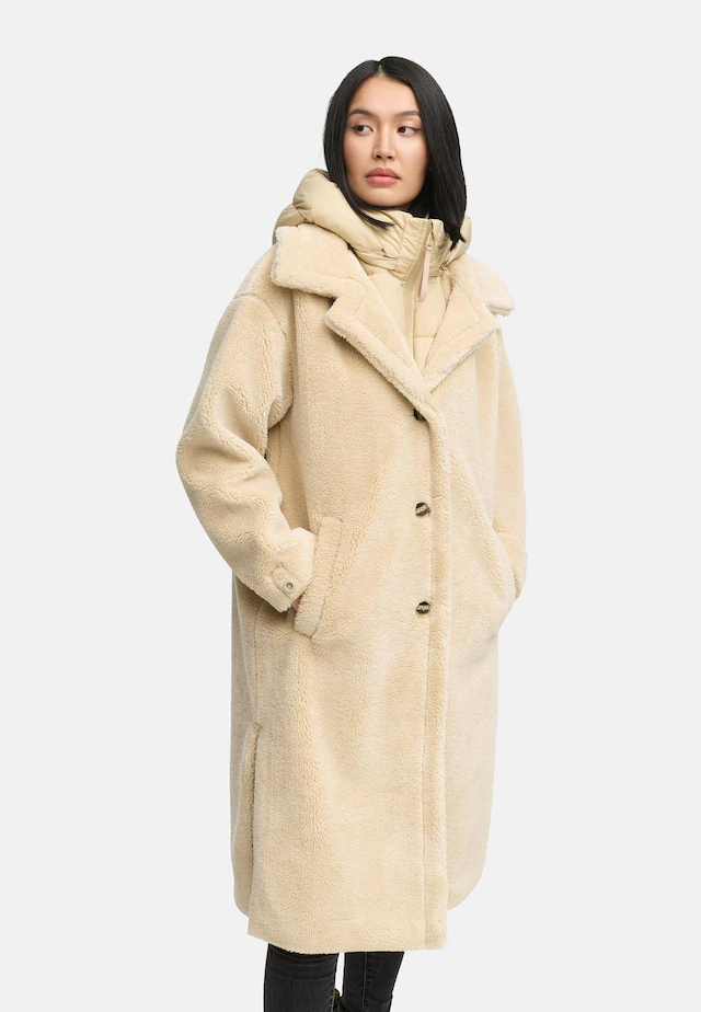 Navahoo Wintermantel »Teddyzauber 14« Plüschmantel aus Teddyfleece mit abnehmbarem Krageneinsatz