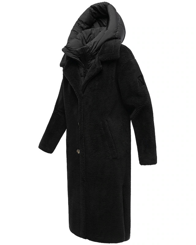 Navahoo Wintermantel »Teddyzauber 14« Plüschmantel aus Teddyfleece mit abnehmbarem Krageneinsatz