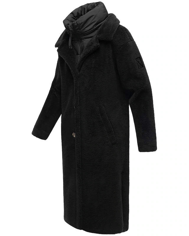 Navahoo Wintermantel »Teddyzauber 14« Plüschmantel aus Teddyfleece mit abnehmbarem Krageneinsatz