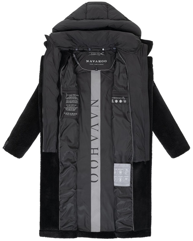 Navahoo Wintermantel »Teddyzauber 14« Plüschmantel aus Teddyfleece mit abnehmbarem Krageneinsatz