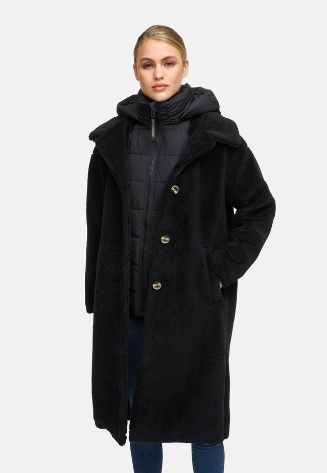 Navahoo Wintermantel »Teddyzauber 14« Plüschmantel aus Teddyfleece mit abnehmbarem Krageneinsatz