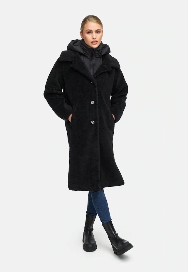 Navahoo Wintermantel »Teddyzauber 14« Plüschmantel aus Teddyfleece mit abnehmbarem Krageneinsatz