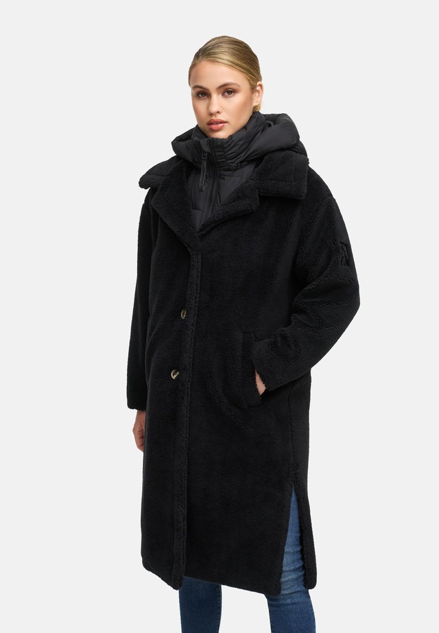 Navahoo Wintermantel »Teddyzauber 14« Plüschmantel aus Teddyfleece mit abnehmbarem Krageneinsatz